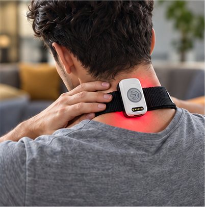 SOLIGHT worn on the neck: relaxing at home