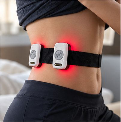 SOLIGHT worn on the waist: two units on one band